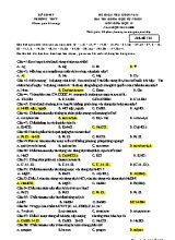 Đề kiểm tra cuối năm môn Hóa học Lớp 12 - Mã đề 123 - Năm học 2019-2020 (Kèm đáp án)